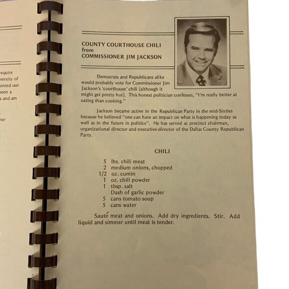 Media Rare Cookbook Favorite Recipes from Dallas TX Personalities 1979 Spiral - Picture 6 of 13
